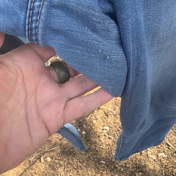 INC International Concepts Medium Blue Cropped Boyfriend Jeans - Picture 3 of 7